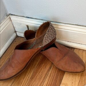 Root Collective fair trade leather slip on flats